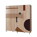 Dulap pentru haine, Vella, Loni 4 -969, 180x192x52 cm, PAL, Sonomo