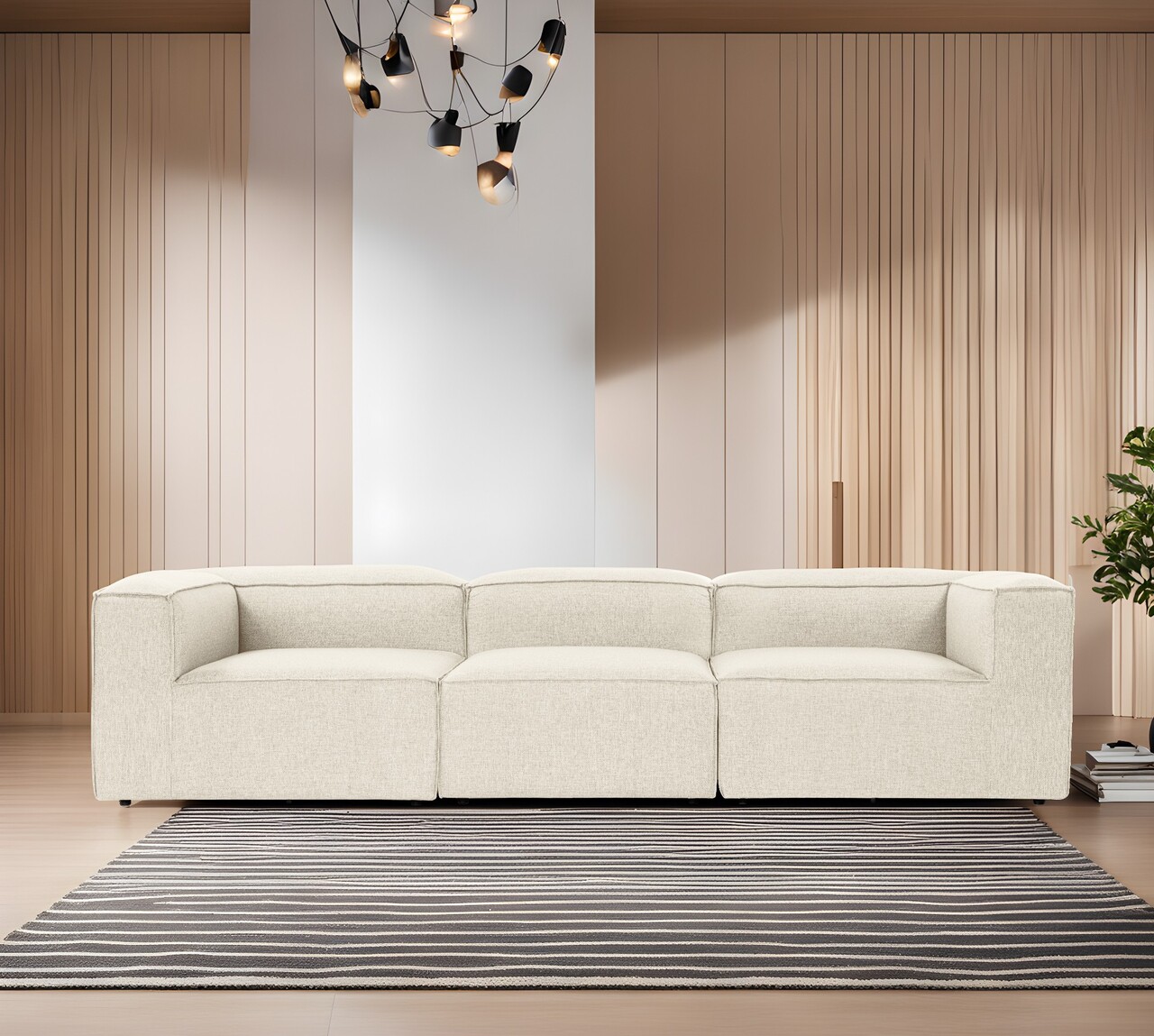 Canapea 3 locuri, Atelier del Sofa, 560ARE2185, Ecru - imagine 2