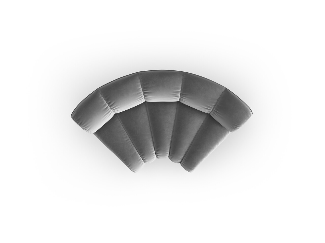 Modul pentru canapea, 1 loc, Lupine-44, Micadoni Home, 185x95x70 cm, catifea, gri - 1 | YEO