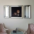 Set tablou si 2 oglinzi decorative T807, Neostill, sticla temperata, 70 x 70 cm/30 x 70 cm
