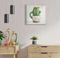 Tablou decorativ Cactus Jar -B, Mauro Ferretti, 40x40 cm, canvas/lemn de pin/plastic, multicolor