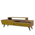 Comoda TV, Hommy Craft, City, 140x48.8x41.8 cm, Nuc / Galben