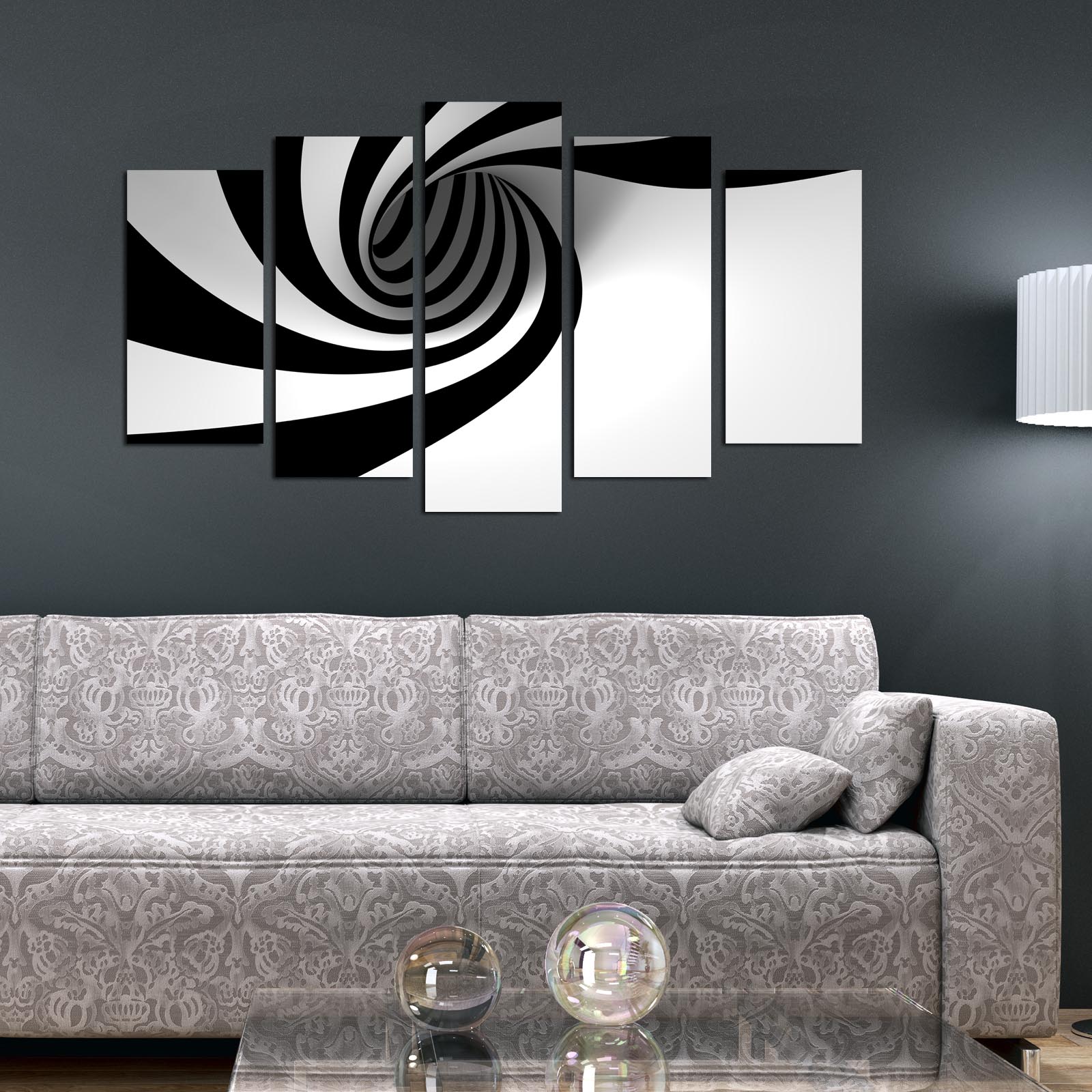 Tablou decorativ MDF, 5PMDF-44, 20 x 60 cm, Multicolor