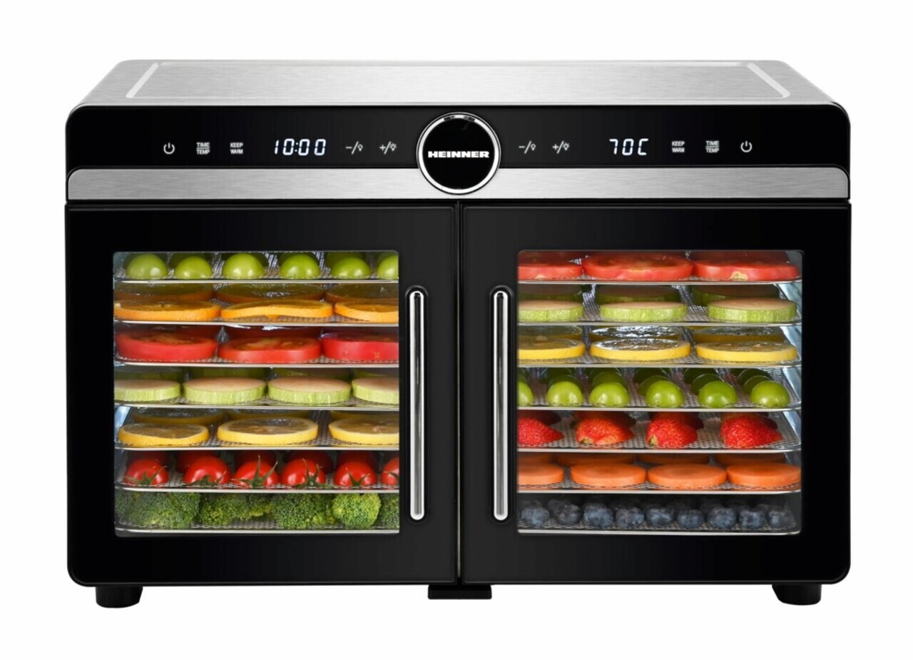 Deshidrator fructe si legume DualDry Elite, Heinner, 1200-1400W, argintiu/negru - view 6