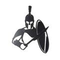 Decoratiune de perete, Sparta, Metal, Dimensiune: 38 x 49 cm, Negru