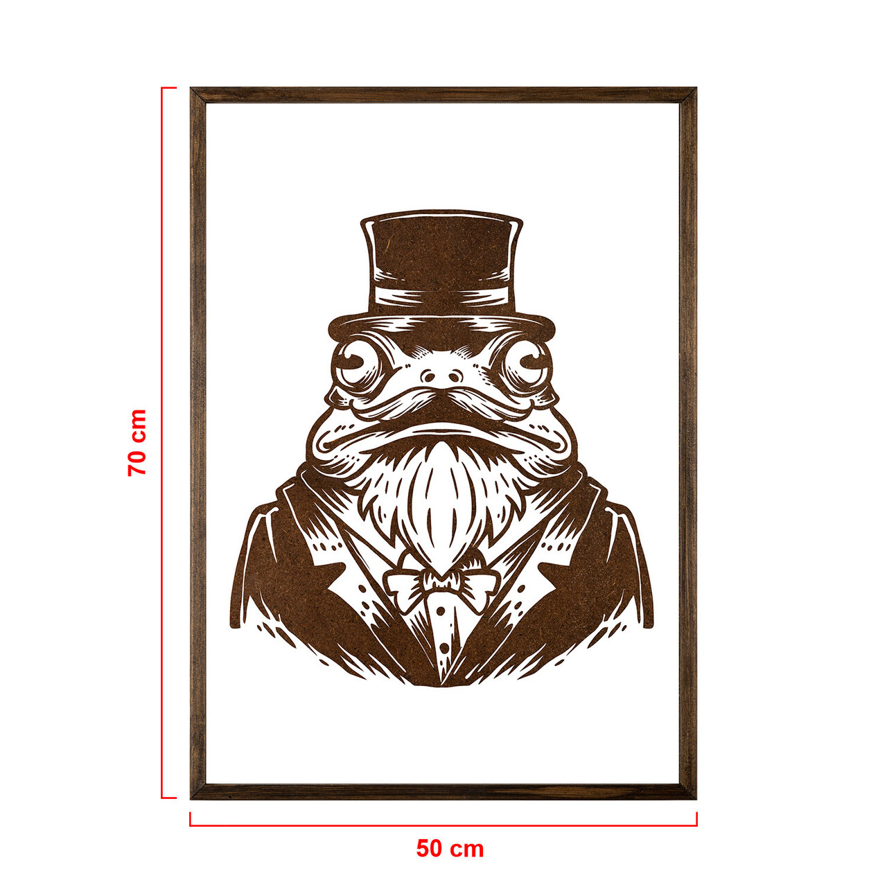 Tablou decorativ, TD099, Lemn, Desenat manual, Natural