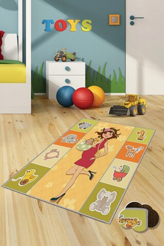 Covor, KHMFESTO0012KEÇE, 80x200 cm, Poliester, Multicolor