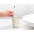 Suport periute si pasta de dinti, Brabantia, Soft Beige, 7.6x7.6x11 cm, polipropilena, bej