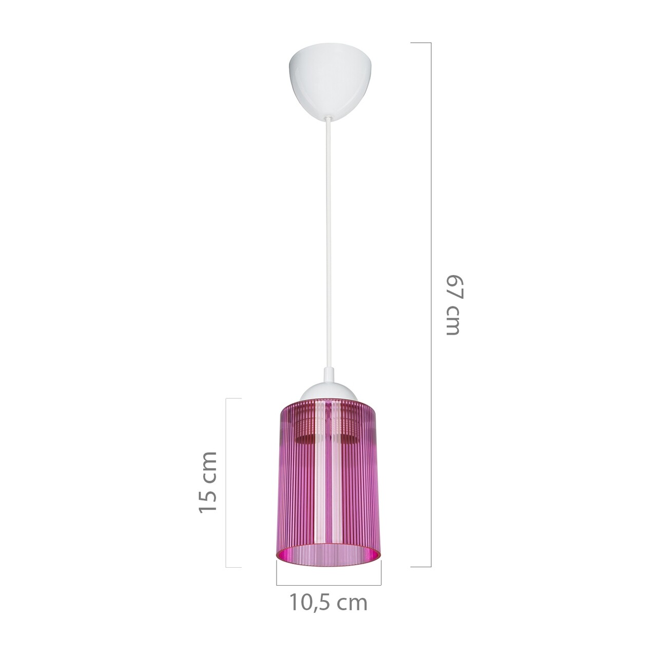 Lustra Pembe, MDL.3667, Squid Lighting, 10,5x67x10,5 cm, 20W, roz