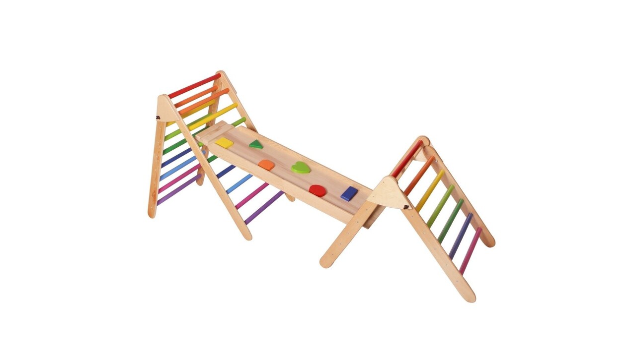 Jucarie pentru landou/carucior, Hanah Home, Stairs Parkour, Multicolor - view 2