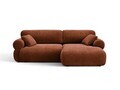 Coltar dreapta 4 locuri, Ophelia, Micadoni Home, 236x164x84 cm, tesatura structurata, caramiziu