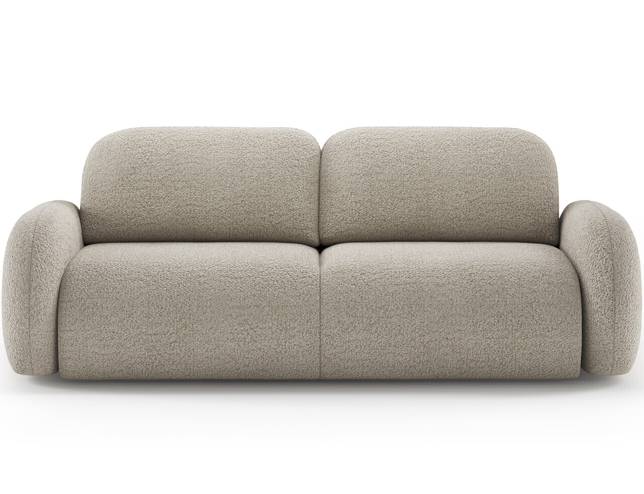 Canapea extensibila 3 locuri ELTAP, Avuela, 250x105x94 cm, lemn/tesatura boucle, bej — imaginea 4