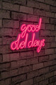 Decoratiune luminoasa LED, Good Old Days, Benzi flexibile de neon, DC 12 V, Roz