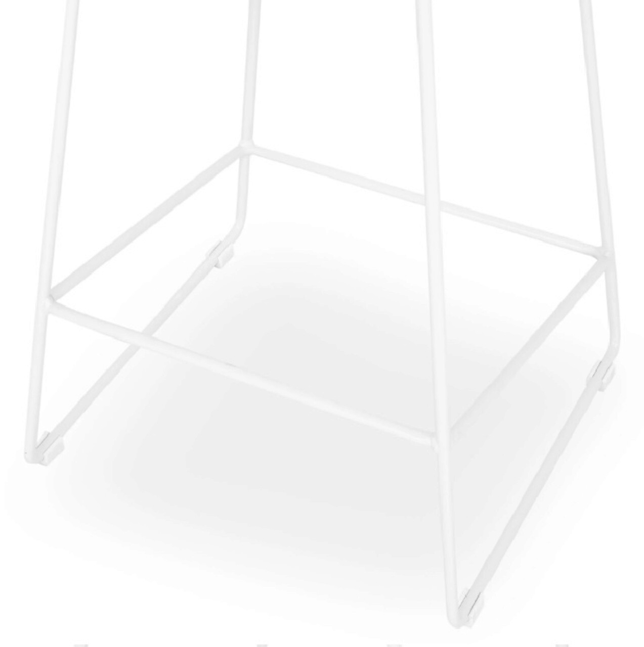 Set 4 scaune bar pentru tesara/gradina Gardenia, 44.5x47.5x95 cm, metal, alb