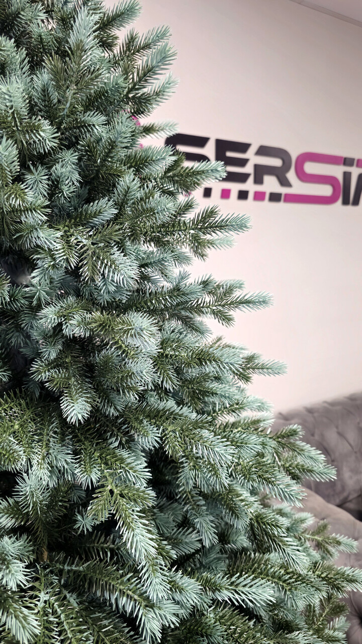 Brad artificial Christmas Deluxe by Sersimo, Alaska Select verde argintiu, integral 3D, 230 cm — imaginea 18