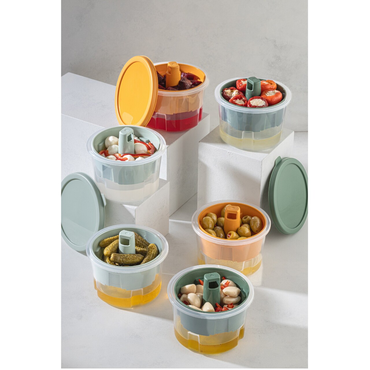 Set recipiente depozitare, Hermia, 964FRM5706, 650 ml, Multicolor - view 4