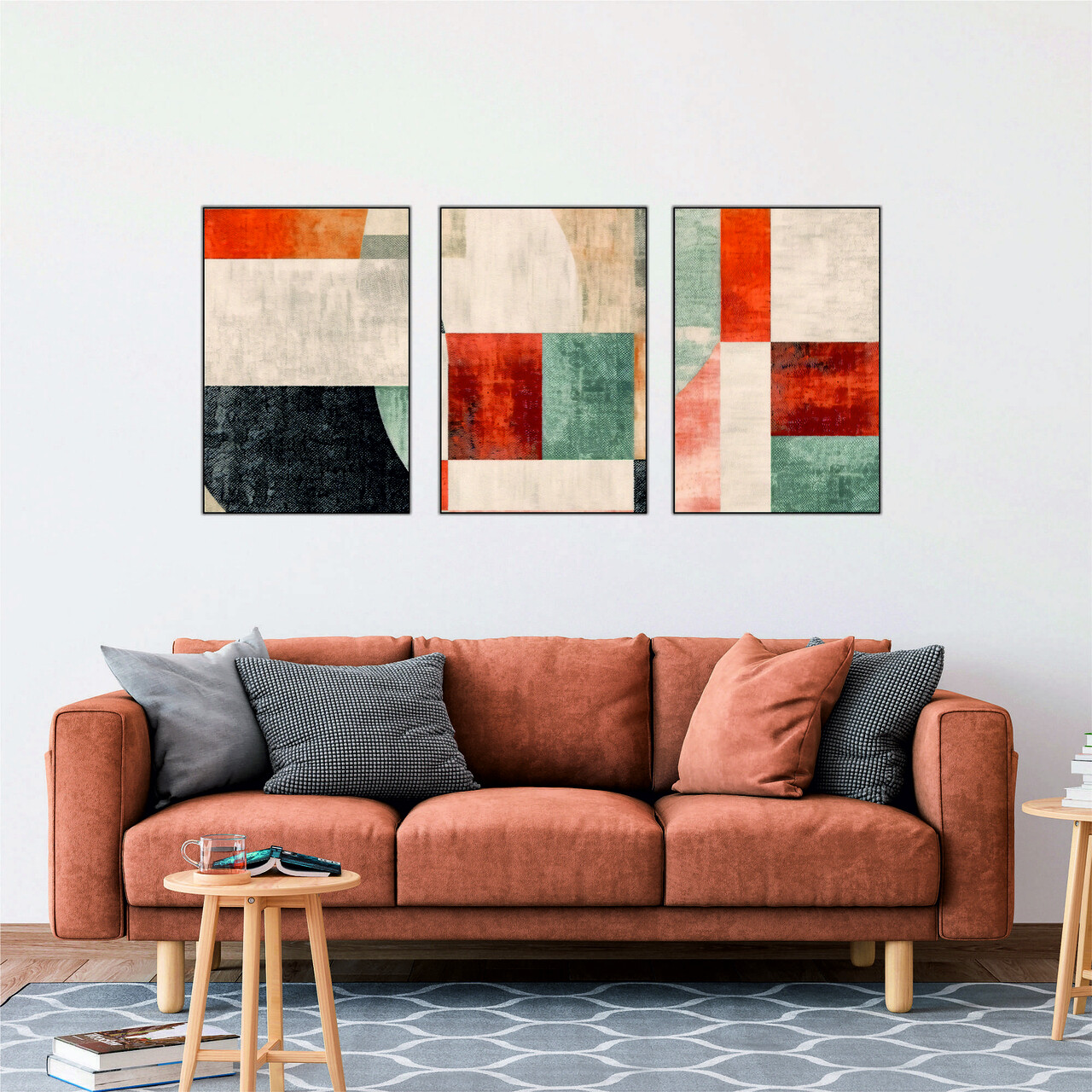 Set 3 tablouri decorative, Mdf, Imprimare digitala, Multicolor - view 2