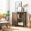 Bufet inferior, Vasagle, 80 x 30 x 80 cm, otel/PAL, maro rustic