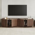 Comoda TV, Nordure, Lowen, 180x46x35 cm, Travertin / Nuc Milano