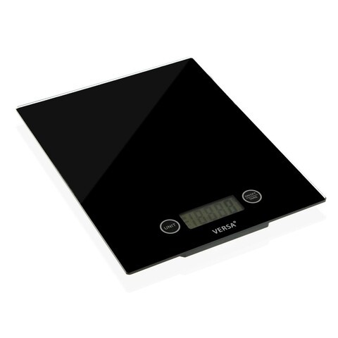 Cantar de bucatarie Evans, Versa, 5 kg, 20.5 x 16.5 x 2.1 cm, sticla, negru 16.5