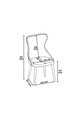 Set scaune (8 piese), Hanah Home, Alpa, Gri/Crom