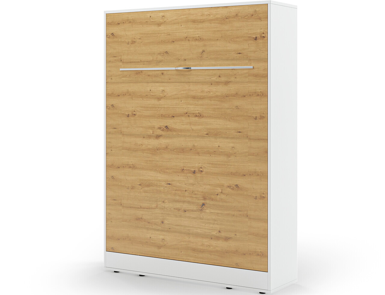 Pat rabatabil vertical cu biblioteca, 140x200 cm, ELTAP, Devesto, PAL/metal, alb/natur - view 11