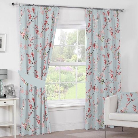 Set 2 draperii cherry flower, heinner, 140x270 cm, bumbac, multicolor