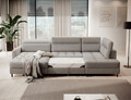 Coltar extensibil stanga 4 locuri ELTAP, LT-03RAQ, Berrto, 306x165x100 cm, lemn/poliester, gri