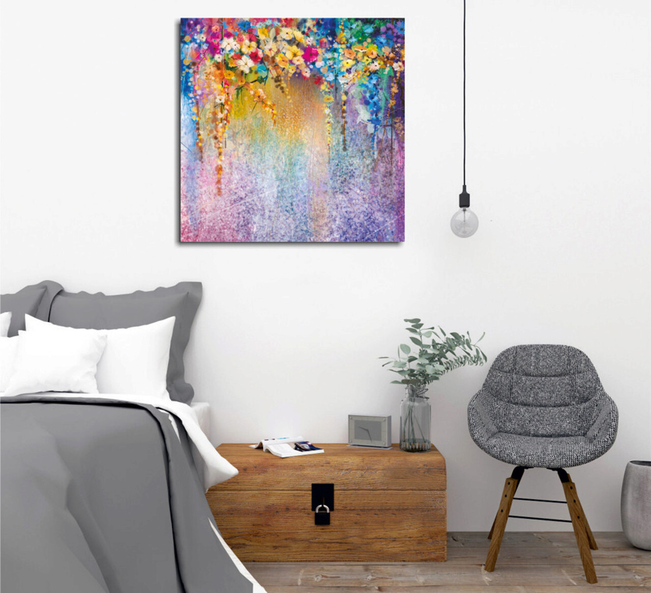 Tablou decorativ, KC327, Cadru: 100% LEMN (grosime: 3 cm), Multicolor - view 2
