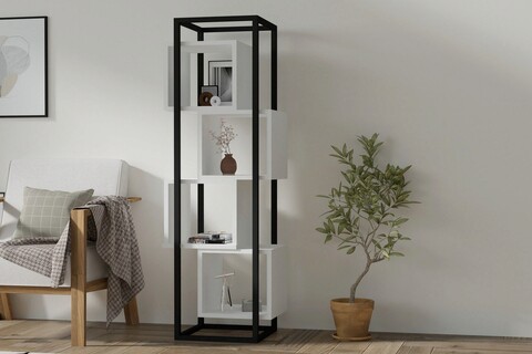 Corp biblioteca, asse home, rabant, 44x140x29 cm, alb