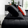 Coltar extensibil dreapta 3 locuri ELTAP, RT-06NU, Grayson, 278x205x92 cm, lemn/poliester, gri inchis