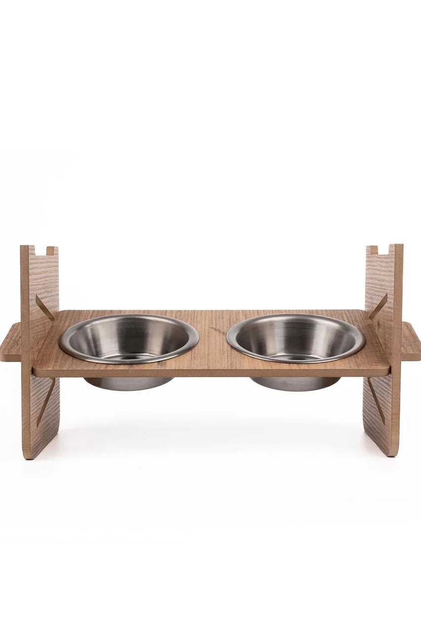 Bol pentru hrana animale de companie, Paws &amp; Whiskers, Apvm5, MDF , Multicolor - imagine 3