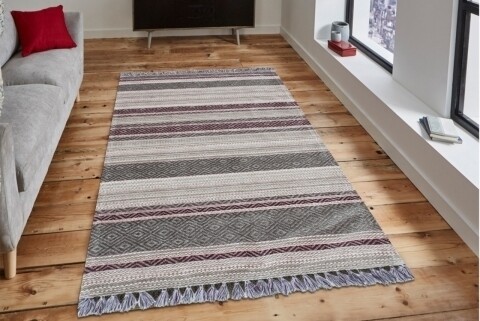 Covor rezistent Eko, IN 02 – Cream, Lilac, 100% acril, 120 x 180 cm Covoare