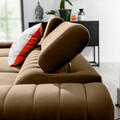 Coltar extensibil stanga 3 locuri ELTAP, LT-20NU, Grayson, 278x205x92 cm, lemn/poliester, maro deschis