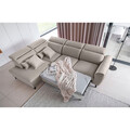 Coltar extensibil stanga 4 locuri ELTAP, LT-04FL, Noble, 255x201x100 cm, lemn/poliester, gri
