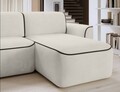 Coltar dreapta 4 locuri ELTAP, Ume, 287x190x88 cm, lemn/poliester, bej/negru