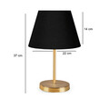 Lampa de masa, Insignio, 780SGN2545, Metal, Negru
