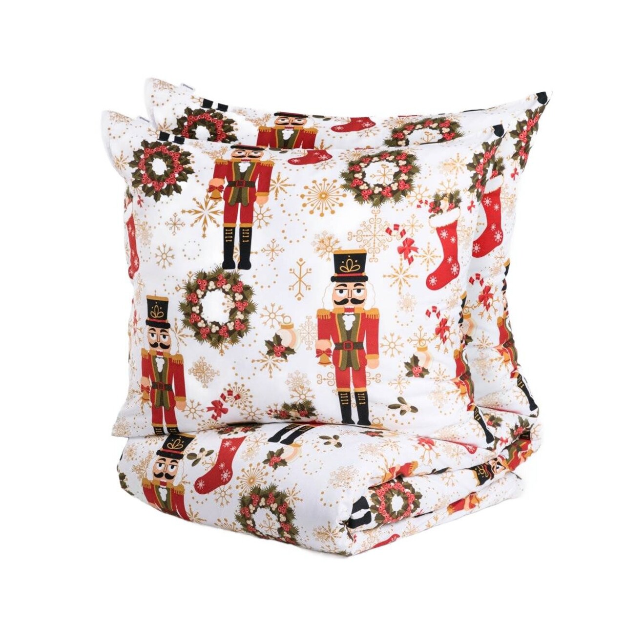 Lenjerie de pat dubla Nutcracker B2, Homla, 3 piese, 160x200 cm, poliester, multicolor - 1 | YEO