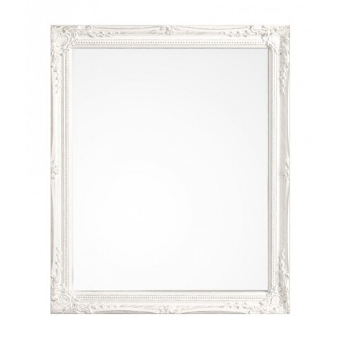 Oglinda decorativa, Miro, Bizzotto, 36×46 cm, lemn de paulownia, alb Bizzotto