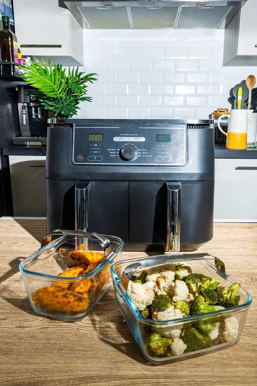 Vas pentru airfryer, cu maner detasabil, sticla termorezistenta, 20x18cm/2L - Pyrex - view 8