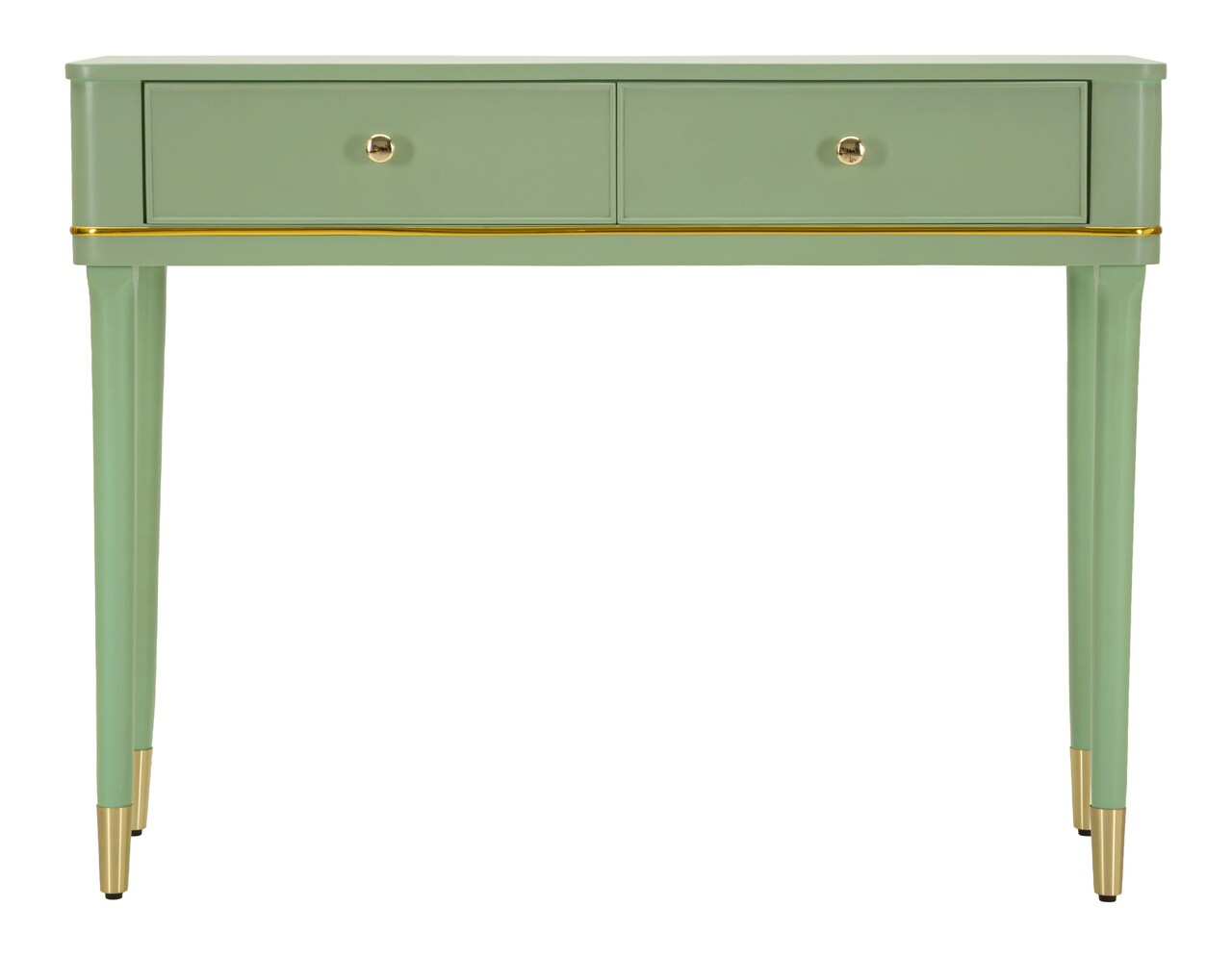 Consola, Mauro Ferretti, Camille, 101x37x78 cm, lemn de pin, verde/auriu - view 7