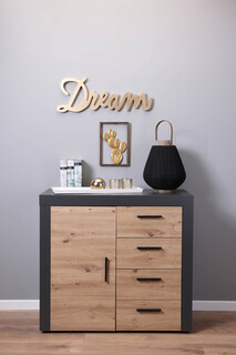 94x90x86 cm, Antracit;Natur