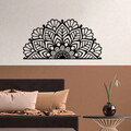 Decoratiune de perete, Mandala-S-2, Metal, Dimensiune: 117 x 1,5 x 59 cm, Negru