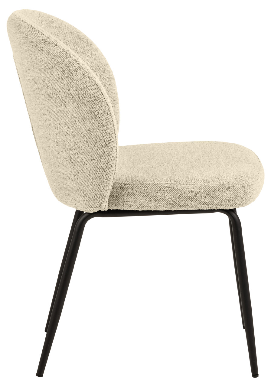 Scaun Patricia, Actona, 52x57.5x82 cm, tesatura Boucle/otel, crem - view 9
