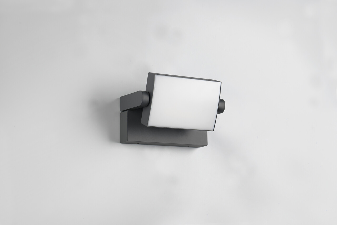 Aplica de perete pentru exterior Kansas, TRIO, 20x10 cm, 10W, 1x SMD, aluminiu, antracit