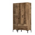 Dulap pentru haine, Hommy Craft, Kumsal PT, 120x47.5x201.4 cm, PAL, Maro