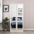 Dulap pentru haine, Minerva, Kale Chain Mirror Antique White, 90x210x52 cm, PAL, Alb