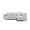Coltar extensibil dreapta 4 locuri ELTAP, RT-01SAV, Noble, 255x201x100 cm, lemn/poliester, alb