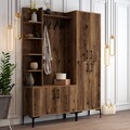 Cuier cu dulap si pantofar, Hommy Craft, Viyana DA, 150 x 35 x 200 cm, pal melaminat, nuc