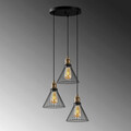 Lustra, Fulgor, 942FLG1238, Metal, Negru/Maro antic